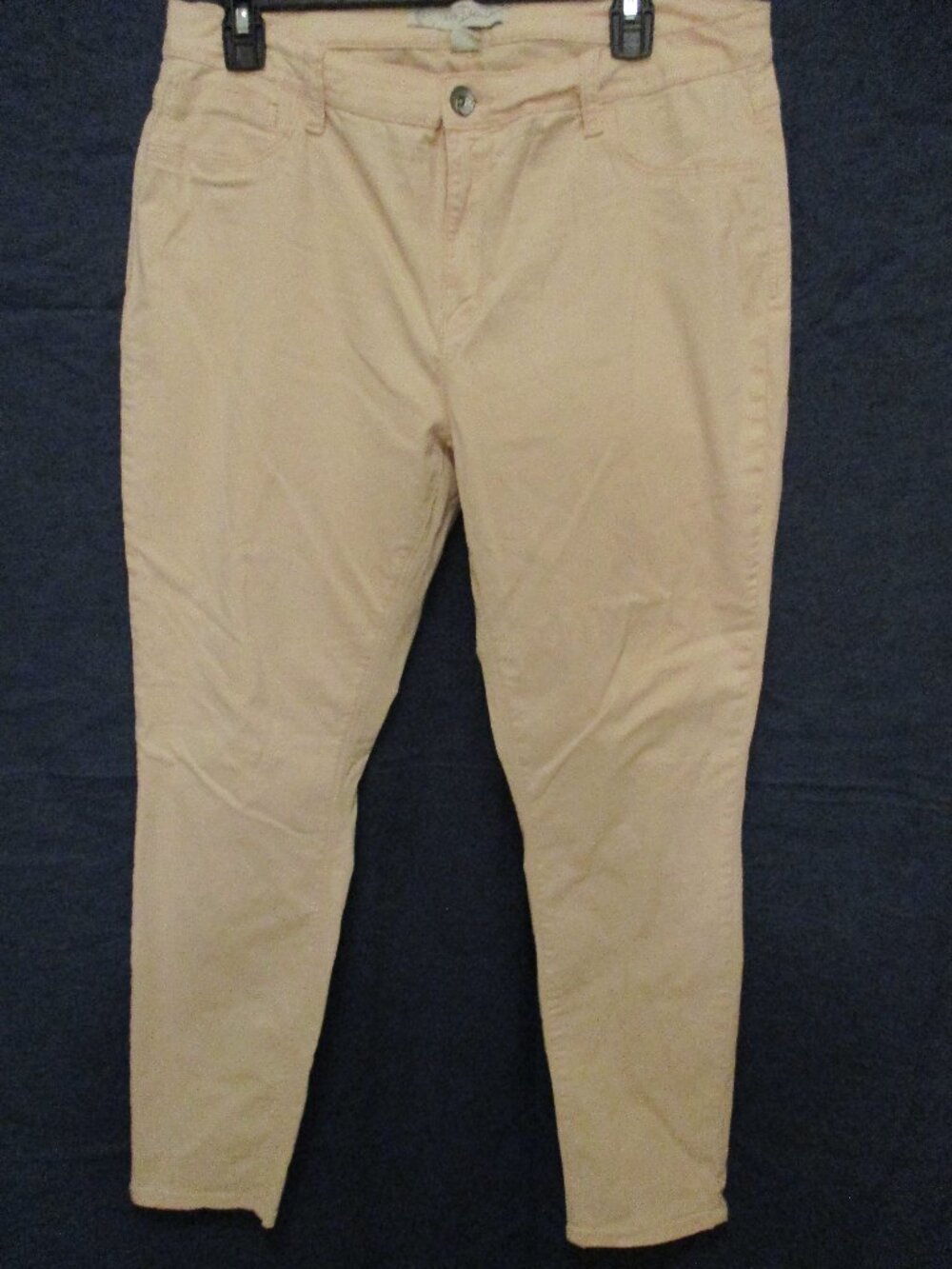 1946 Denim Brand Contemporary Straight Leg Cotton Blend Ivory Colored Jeans 16
